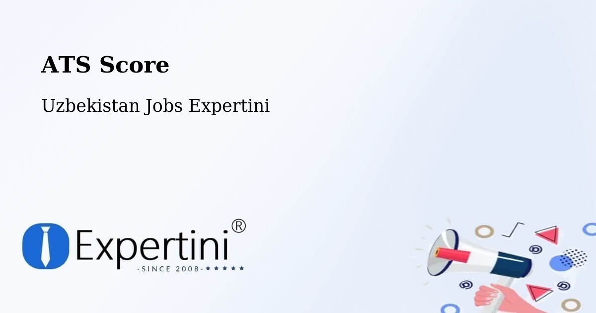Resume ATS Score & Job Description Match Tool – Hamza - Uzbekistan Jobs Expertini